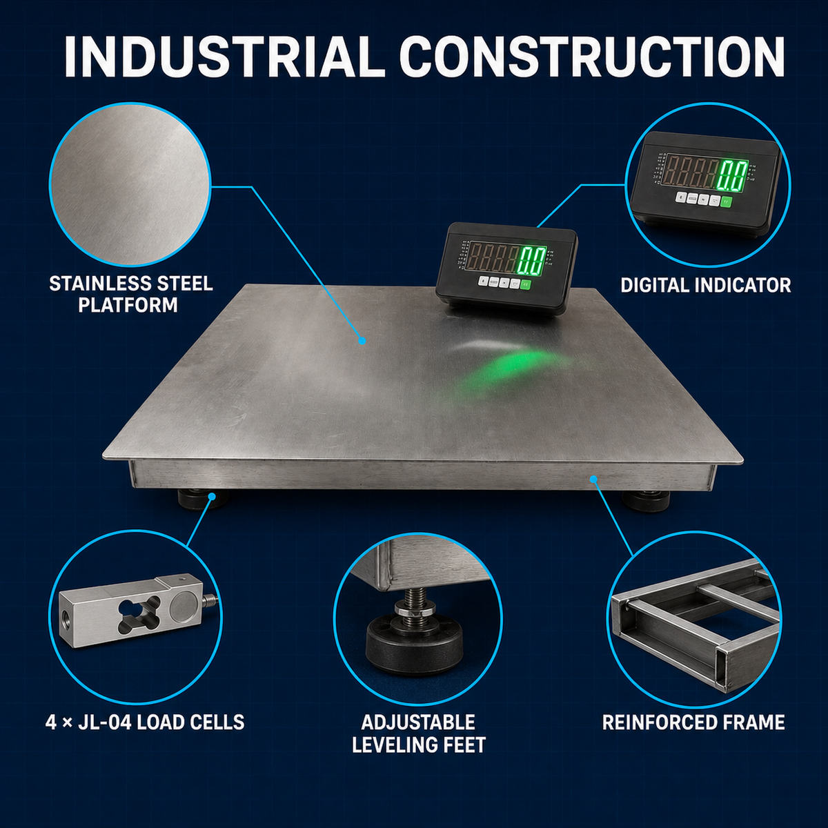 stainless steel floor scale